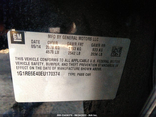 Chevrolet Volt 2014 1G1RE6E40EU170374 Image 10