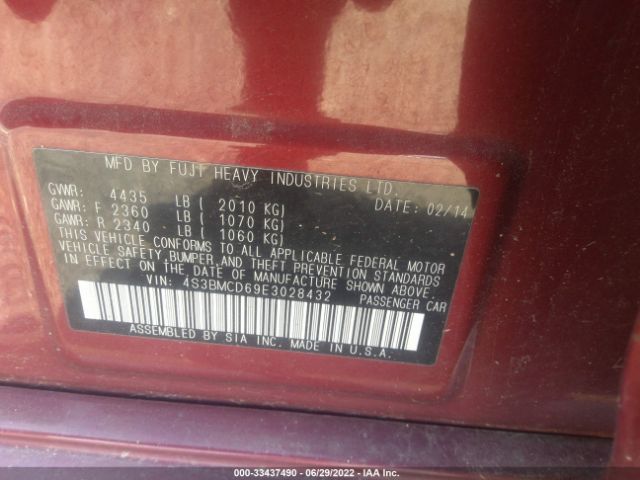 4S3BMCD69E3028432 Subaru Legacy 2.5i Premium
