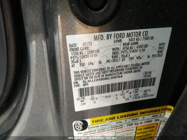 Lincoln Navigator 2011 5LMJJ2H50BEJ09764 Image 9