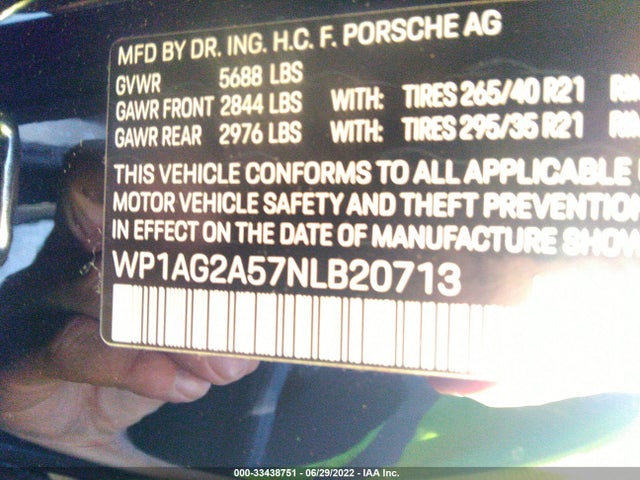 2022 Porsche Macan, VIN: WP1AG2A57NLB20713