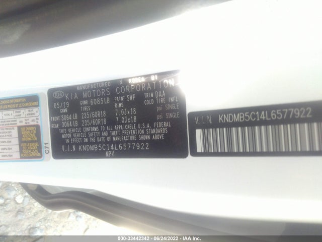 2020 Kia Sedona, VIN: KNDMB5C14L6577922