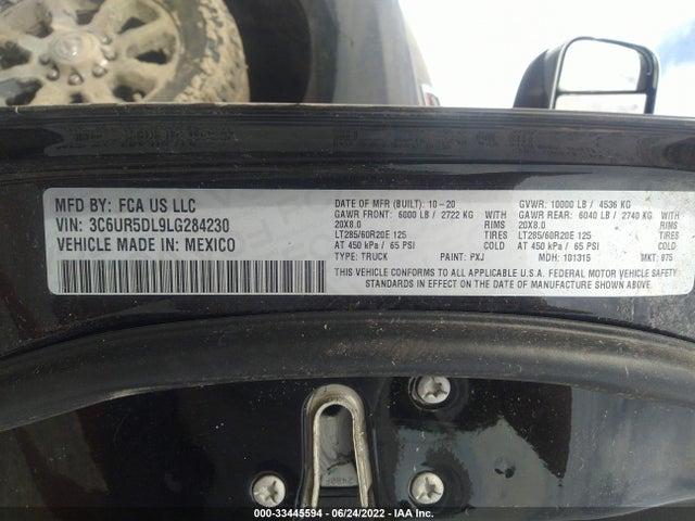 2020 Ram 2500, VIN: 3C6UR5DL9LG284230