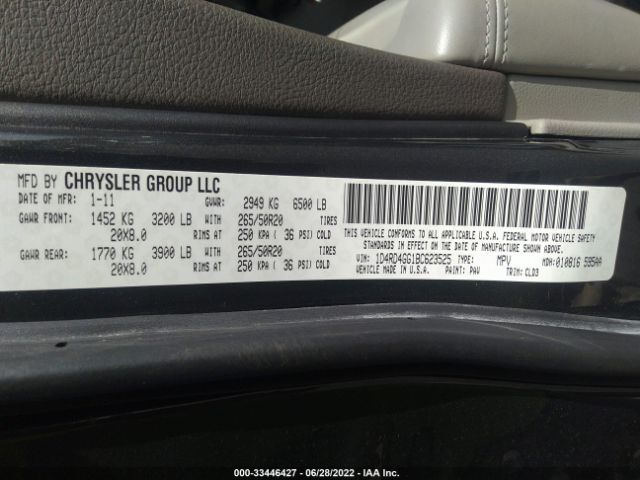 2011 DODGE DURANGO 1D4RD4GG1BC623525 Photo 8