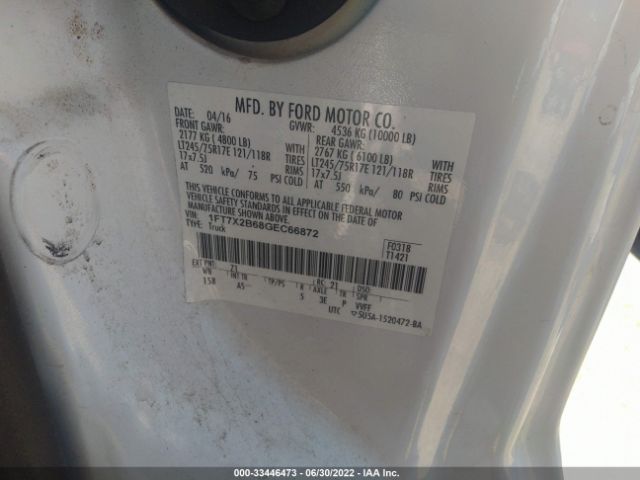 1FT7X2B68GEC66872 Ford Super Duty F-250 Srw Xlt/lariat/xl