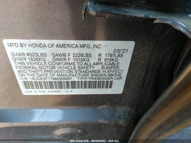 2021 Acura ILX, VIN: 19UDE2F77MA006897