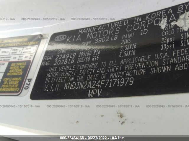 KNDJN2A24F7171979 KIA Soul Base