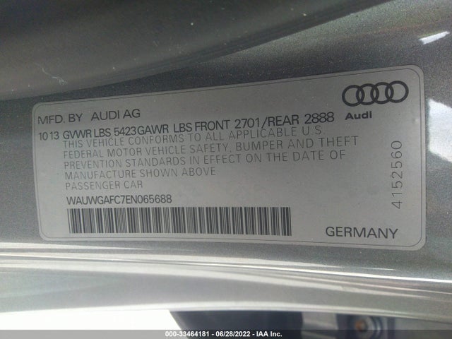 2014 Audi A7, VIN: WAUWGAFC7EN065688