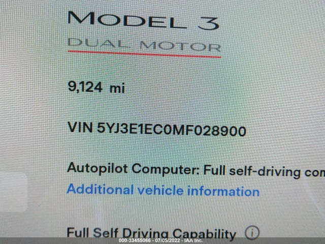 Tesla Model 3 Performance 2021 5YJ3E1EC0MF028900 Image 7