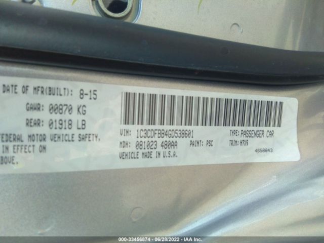 1C3CDFBB4GD538601 Dodge DART SXT
