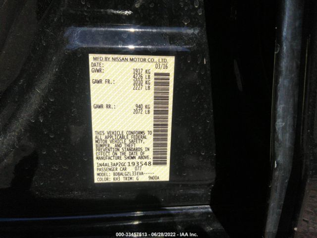 1N4AL3AP2GC193548 Nissan Altima 2.5 S