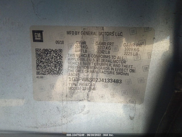 Chevrolet BOLT EV LT 2018 1G1FW6S02J4133483 Image 9