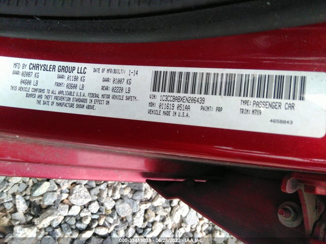 1C3CCBABXEN206439 Chrysler 200 LX