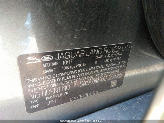 2018 Jaguar XE, VIN: SAJAD4FX7JCP33359