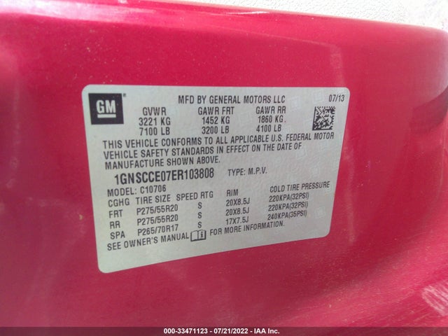 Chevrolet Tahoe Ltz 2014 1GNSCCE07ER103808 Image 9