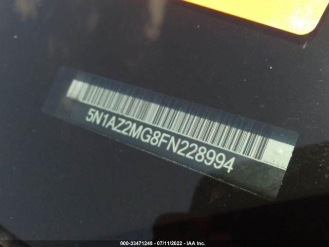 5N1AZ2MG8FN228994 Nissan Murano Platinum