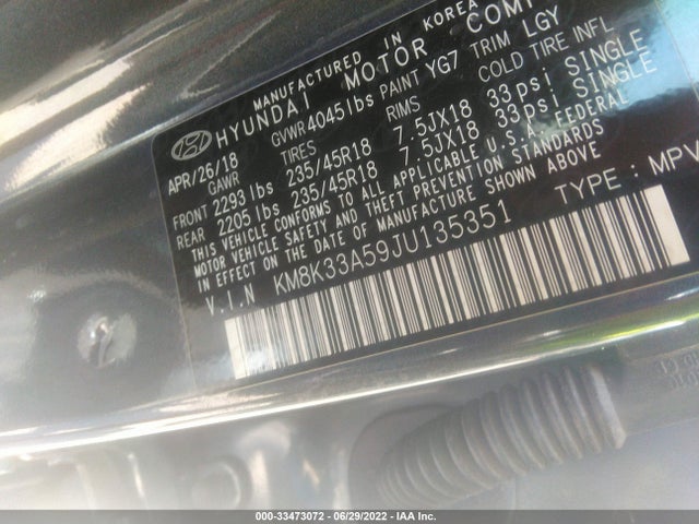 2018 Hyundai Kona, VIN: KM8K33A59JU135351