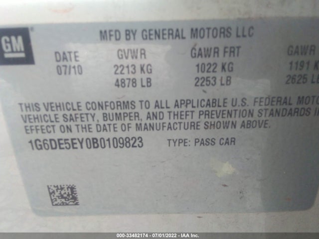 Cadillac CTS SEDAN 2011 1G6DE5EY0B0109823 Image 10