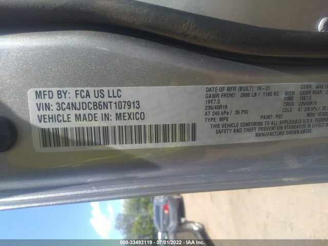 2022 Jeep Compass, VIN: 3C4NJDCB6NT107913