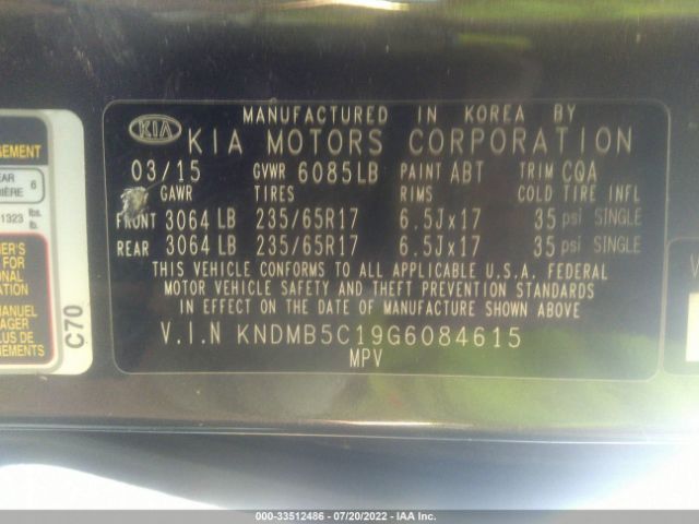 KNDMB5C19G6084615 KIA SEDONA LX