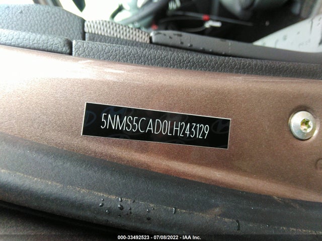 2020 Hyundai Santa Fe, VIN: 5NMS5CAD0LH243129