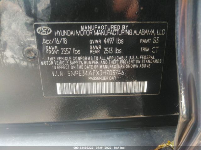 5NPE34AFXJH703746 Hyundai Sonata Sport+