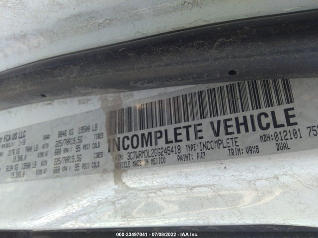 2016 Ram 5500, VIN: 3C7WRMDL2GG245418