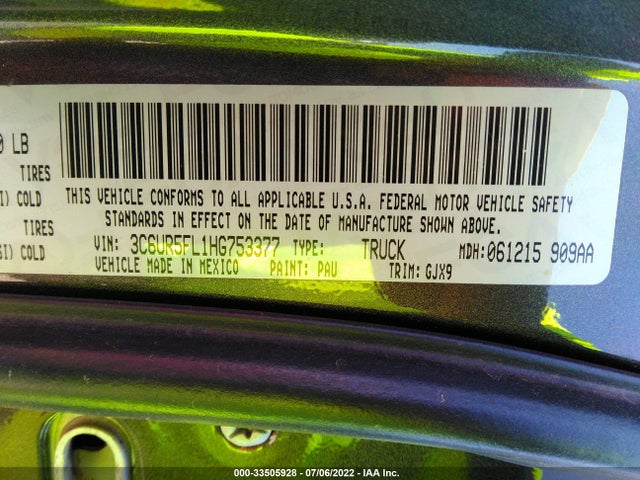 3C6UR5FL1HG753377 RAM 2500 Laramie