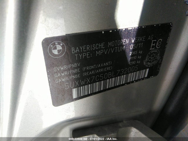 BMW X3 35i 2011 5UXWX7C50BL732005 Image 10