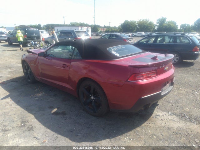 2015 CHEVROLET CAMARO LT VIN: 2G1FD3D33F9275079