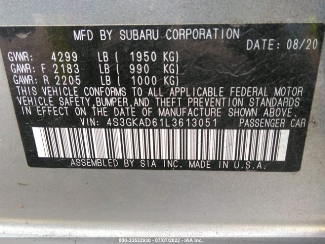 4S3GKAD61L3613051 Subaru Impreza Premium