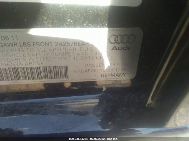Audi A4 2012 WAUAFAFL4CN001246 Image 10