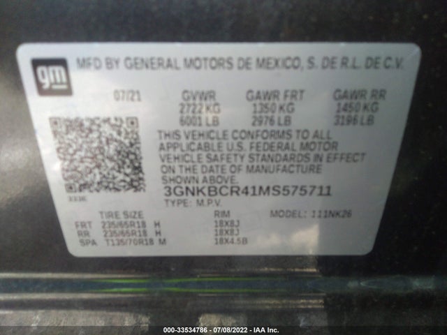 Chevrolet Blazer Lt 2021 3GNKBCR41MS575711 Image 9