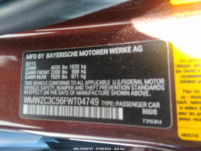 2015 Mini Countryman, VIN: WMWZC3C56FWT04749