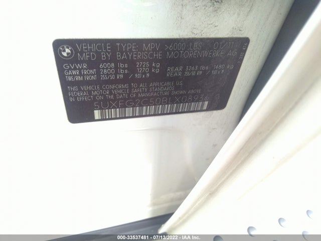 5UXFG2C50BLX08936 BMW X6 35i