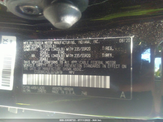 2020 Toyota Highlander, VIN: 5TDEBRCH2LS012819