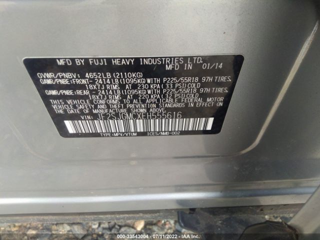 JF2SJGMCXEH555616 Subaru Forester 2.0xt Touring