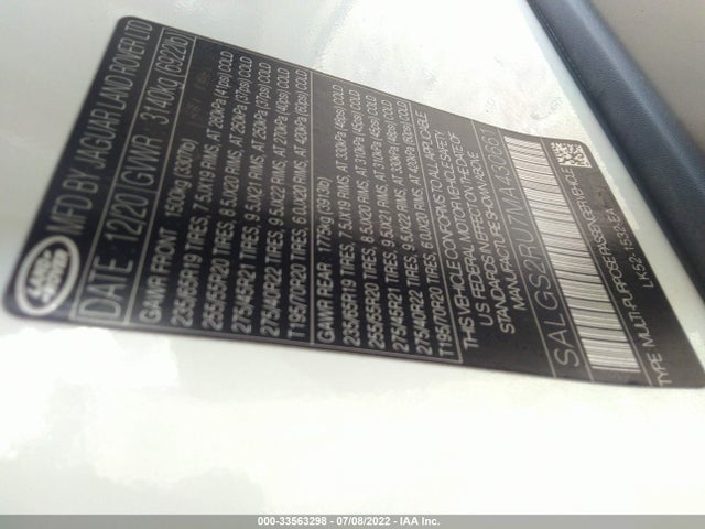 2021 Land Rover Range Rover, VIN: SALGS2RU7MA430661