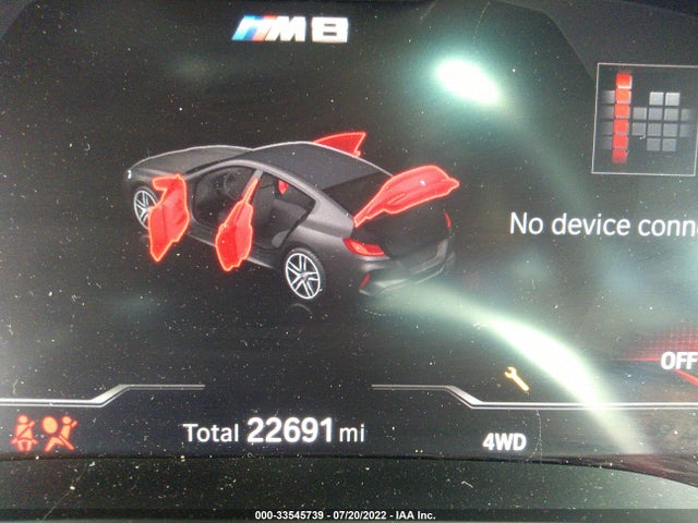 2022 BMW M8, VIN: WBSGV0C07NCH71584