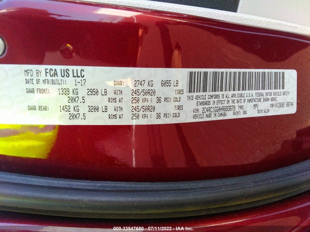 2017 Chrysler Pacifica, VIN: 2C4RC1GG0HR683679