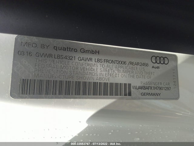 2017 Audi R8, VIN: WUAKBAFX1H7901297