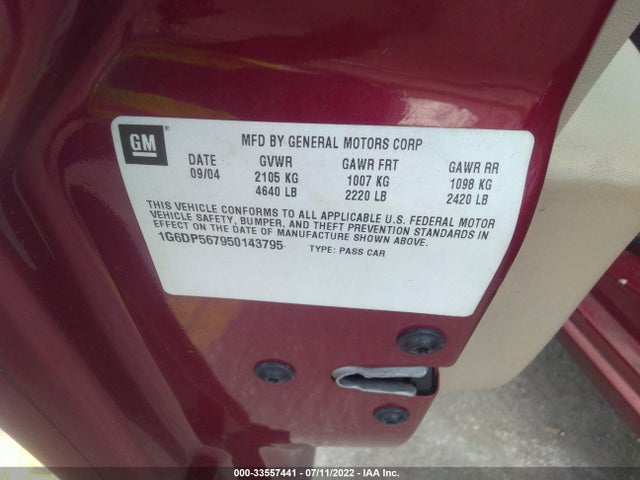 Cadillac CTS 2005 1G6DP567950143795 Image 9