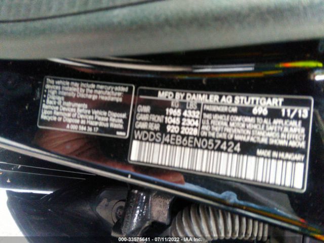 WDDSJ4EB6EN057424 Mercedes-Benz Cla-class Cla 250