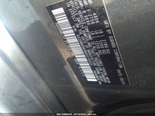 2021 Subaru Legacy, VIN: 4S3BWGN66M3018505