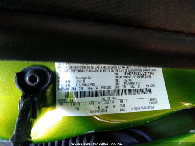 1FADP3N23JL271942 Ford Focus Titanium