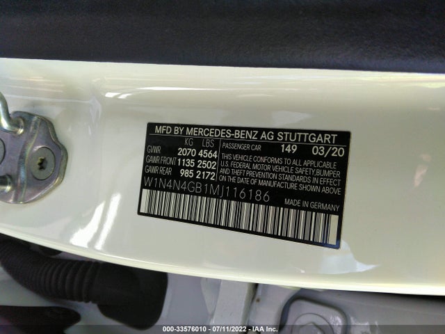 2021 Mercedes-Benz GLA-Class, VIN: W1N4N4GB1MJ116186