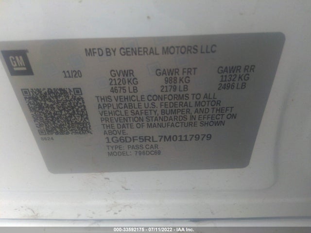 2021 Cadillac CT4, VIN: 1G6DF5RL7M0117979