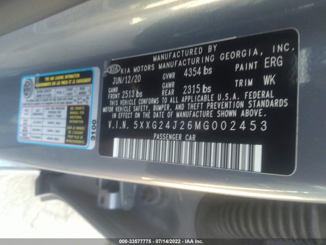 KIA K5 LX 2021 5XXG24J26MG002453 Image 10