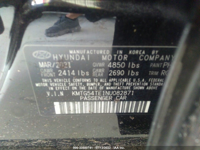 2022 Genesis G70, VIN: KMTG54TE1NU082871
