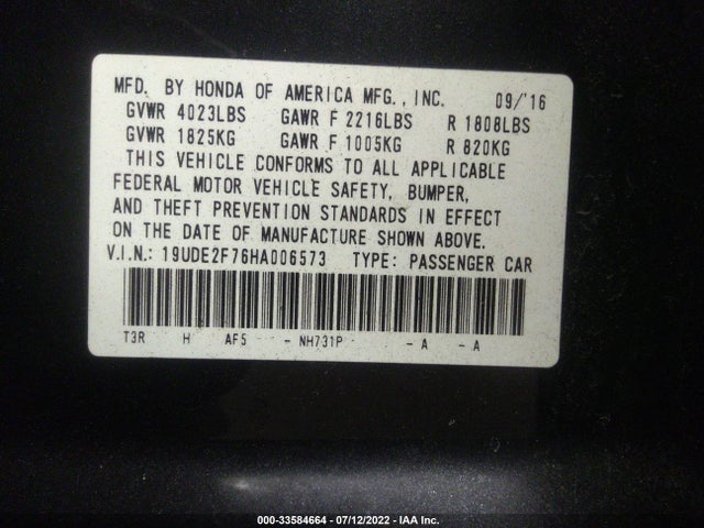 19UDE2F76HA006573 Acura Ilx W