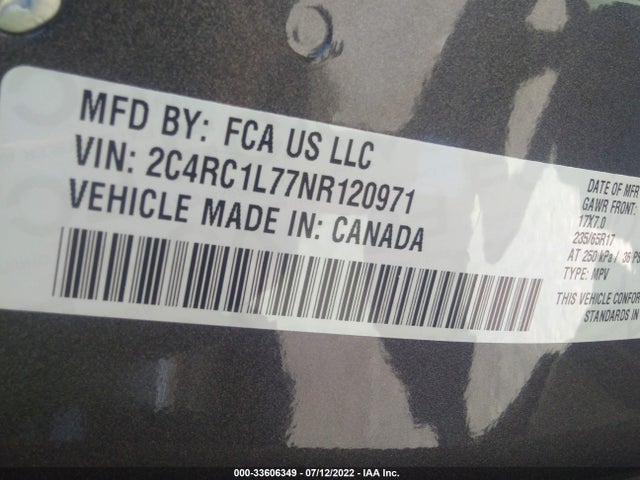 2022 Chrysler Pacifica Hybrid, VIN: 2C4RC1L77NR120971